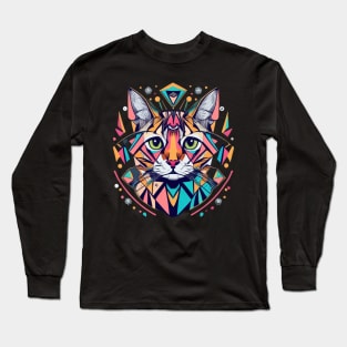 Geometric cat Long Sleeve T-Shirt